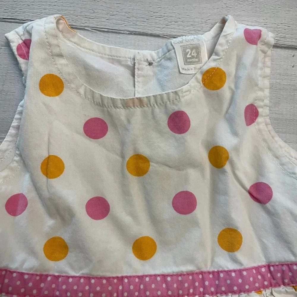Carters baby girl polka dot dress 24 months‎